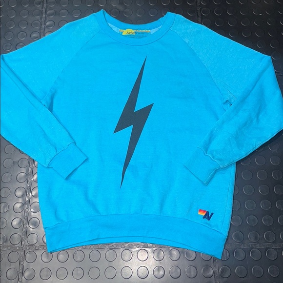 Aviator Nation Turquoise Lightning Sweatshirt Never Worn! NEW!! - Picture 11 of 11